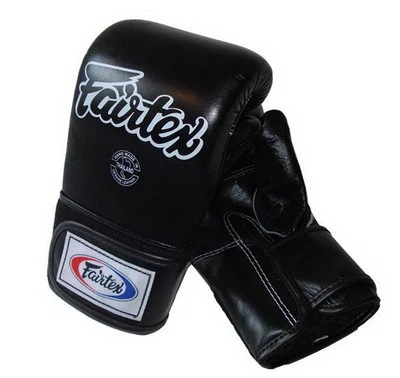 FAIRTEX MUAY THAI KICK BOXING GLOVES TGT7 BLACK COLOR SPARRING MMA BAG GLOVE