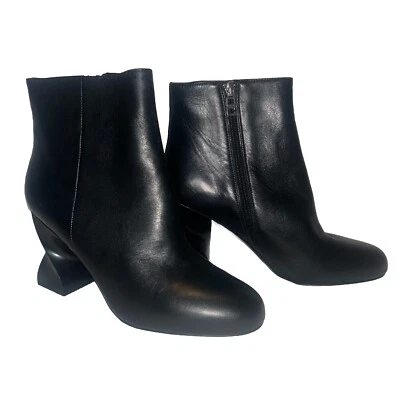 Botas femininas cerimônia de abertura salto torcido preto com zíper tamanho 9 - Imagem 1 de 4