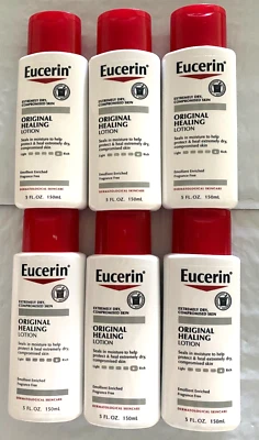 6 Eucerin Original Healing Lotion Extremely Dry Skin, Fragrance Free, NEW - Image 1 of 2