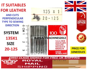MUVA 135X1(SAME AS 354,1673,DPX1)SIZE20/125 INDUSTRIAL SEWING MACHINE NEEDLE - Picture 1 of 5