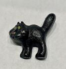 Mini broche chat noir gras 1 pouce vintage