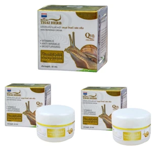 Royal Thai Herb Snail Gold Face Cream Anti-Aging Moisturizer Q10 50 g x 3 - Picture 1 of 12
