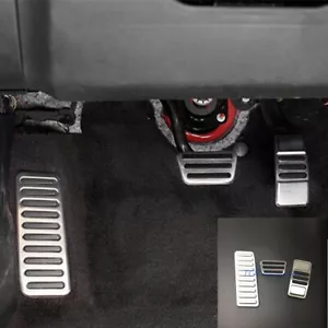 Gas Fuel Brake Pedal Accelerator Foot Rest Pad Cover For Ford Mustang 2015-2018 - Picture 1 of 5