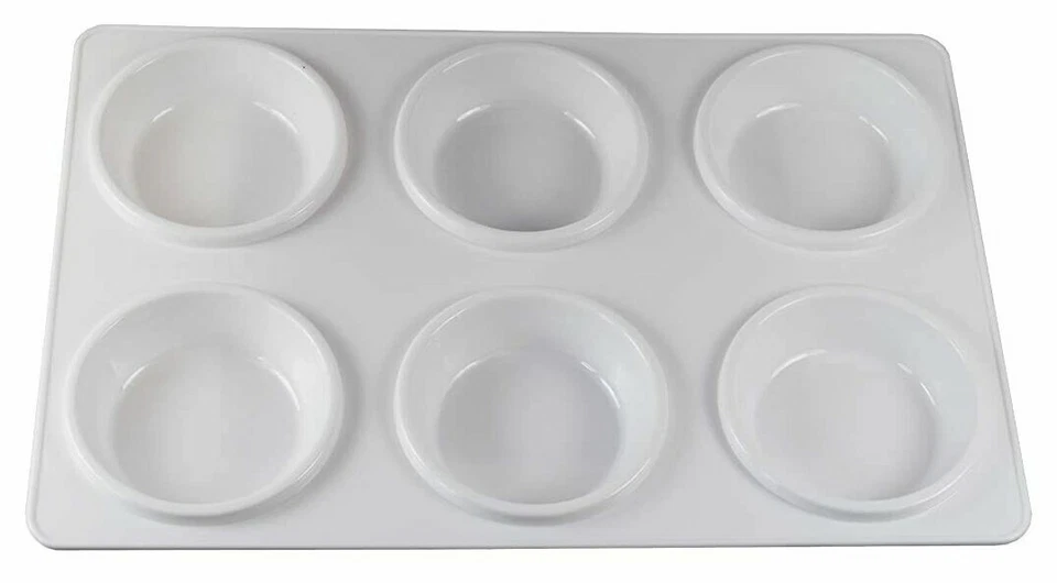 Daler Artist Mixing Paint Palette White Rectangular 6 Deep Wells - 803005006 - Image 1 of 1