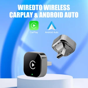 2in1 USB Wireless CarPlay Dongle Wireless Android Auto Adapter AI Smart Box NEW - Picture 1 of 16