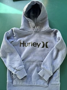 Hurley Youth Size 4 Unisex Kids Slate Blue Hooded Sweatshirt With Front Pocket - Picture 1 of 7