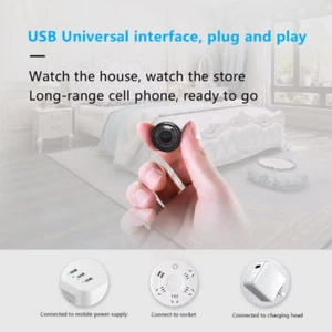 מצלמה מיני x5 חדש hd1080p קומפקטי מצלמה WiFi אלחוטית עם פונקציה הקלטה מחזורית מת - Picture 1 of 4