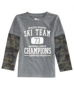 Epic Threads Little Kid Boys Ski Champ Shirt Size 7 Color Charcoal Heather - Picture 1 of 1
