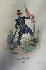 Gravure Garde Nationale mobile 1848 Philippoteaux Uniformes Militaria XIXe