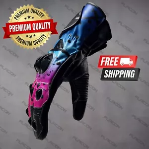 YAMAHA FABIO QUARTARARO 2024 LEATHER MOTORCYCLE GLOVES | YAMAHA GLOVES ALL SIZES - Picture 1 of 6
