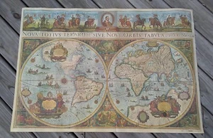 1973 World Map Print 27x38 Nova Totvis Terrarom Sive Novi Orbis Tabvla - G.Blaeu - Picture 1 of 9