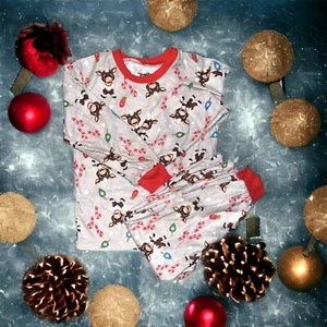 Target Christmas Reindeer In Here Size 4 Children's 2-pc Sleep Pajamas Set NWOT - Picture 1 of 7