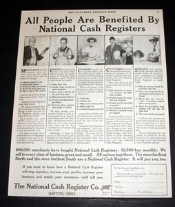 ALTE ZEITSCHRIFTENDRUCKANZEIGE 1910, ALLE PERSONEN PROFITIEREN VON NATIONALEN REGISTRIERKASSEN! - Bild 1 von 1