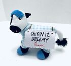 2018 Chick-fil-A Cow Plush Blue White Gingham Pajamas ?Chikin Iz Dreamy? 6 1/2?