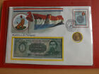 *Banknotenbrief Paraguay mit Banknote 100 Guaranies und Münze 50 Centimos(Alb.41