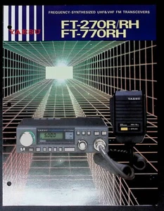 Yaesu FT- 270R/RH -770RH Frequency Synthesized UHF/&VHF FM Transceivers Brochure - Picture 1 of 3