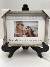 Malden "Friends Bring Out The Best In Us" Rustic Border Photo Frame Friendship