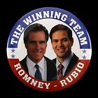 2012 Mitt Romney Marco Rubio The Winning Team 3" Campaign Pinback Button EB00787