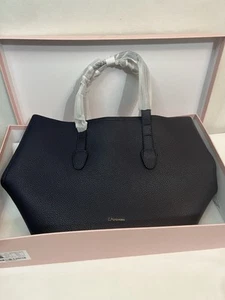 Borsa a mano C.Paravano grande capacità tote bag pelle pieno fiore hobo -Navy nuova - Foto 1 di 6