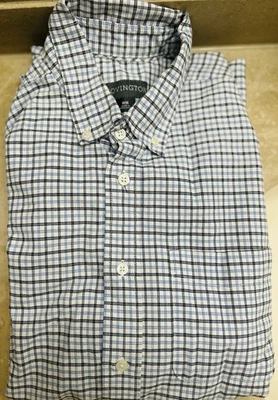 Men’s Covington  Blue/white Plaid Dress Shirt Men’s - Image 1 of 4