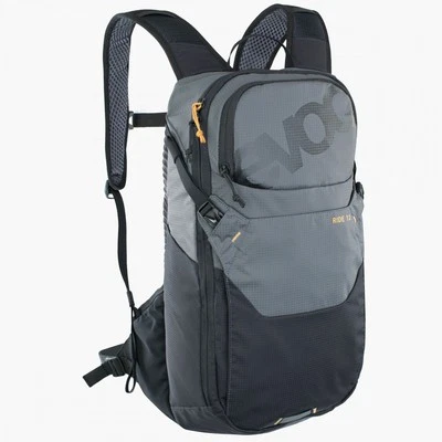 EVOC RIDE 12 Protektor Fahrradrucksack Trekking Backpack, Carbon Grau / Schwarz