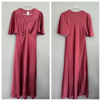 Женское макси-платье Joie с развевающимися рукавами цвет чайной розы размер средний - Изображение 1 из 4