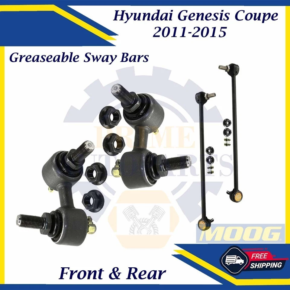 MOOG OEM Front & Rear Sway Bars For 2011-2015 Hyundai Genesis Coupe 9yr Warranty - Изображение 1 из 4
