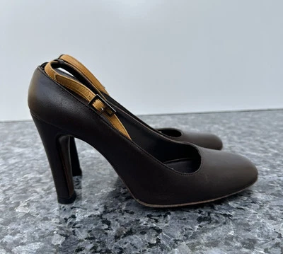 Zapatos de tacón EMILIO PUCCI marrón punta redonda de cuero talla 36 Foto 1 de 4