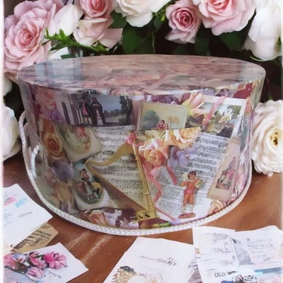 Caja de sombreros victorianos tricosteros vintage Foto 1 de 4