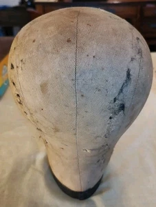Vintage Millinery Hat Block Making Canvas Wig Form Size 22" Display - Picture 1 of 6