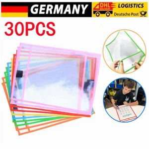 Bolsas Dry Erase 30 Piezas, Fundas Transparentes Limpiables Reusable Dry Erase - Imagen 1 de 9