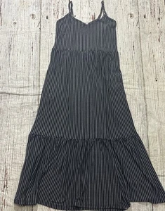 Maxi Vestido Emily Daniels Sol Para Mujer Talla Grande Negro Blanco Rayas - Imagen 1 de 6