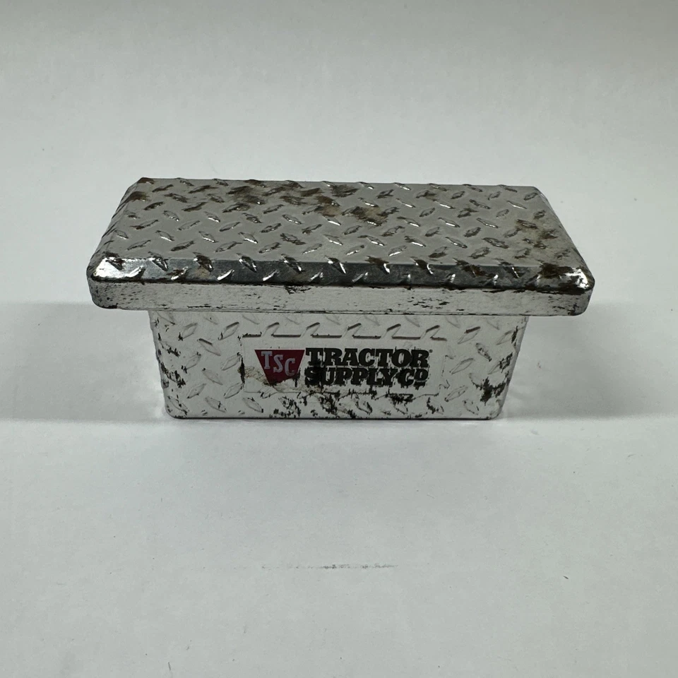 Miniature Tractor Supply Tin Toolbox Card Holder fits Vintage Tonka Truck - Image 1 of 4