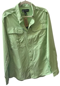 NWT Duluth Trading Alaskan Hardgear Grayling Fishing Shirt M Green New W/Tags - Picture 1 of 8