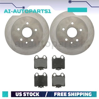 Rear Brake Rotors + Brake Pads Kit Fits 2000 2001 2002 2003 2004 Lexus GS300 - Image 1 of 4