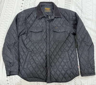 Iron Heart Primaloft 绗缝 CPO 衬衫夹克黑色 XXL — 第 1/4 张图片