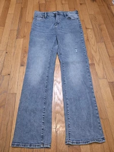 Old Navy Blue Built In Flex Straight Leg Jeans Boys Sz 18 Adjustable Waist - Picture 1 of 8