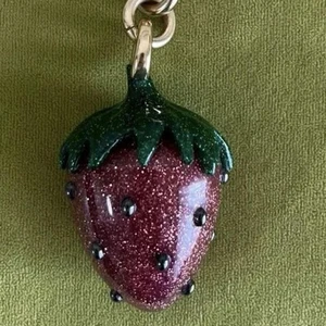 Coach Strawberry Keychain Bag Charm 5cm Cute Condition - Picture 1 of 4