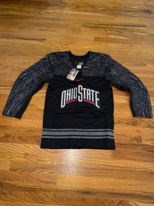 Ohio State Buckeyes Nike Hockey Jersey Blank Mens Small Black Ice Engineered NEW - Picture 1 of 4