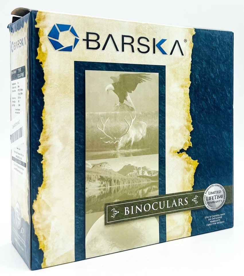 Barska AB10306 Focus Free 10x50 Binoculars - Black / Silver - Open Box - Image 1 of 4