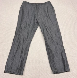 Banana Republic Pants Mens 35x30 Gray Gavin Linen Blend Breathable Lightweight - Picture 1 of 10