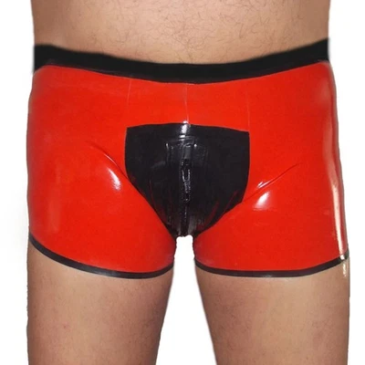 Latex Shorts - Rot mit schwarzem Rand (M) - Bild 1 von 4