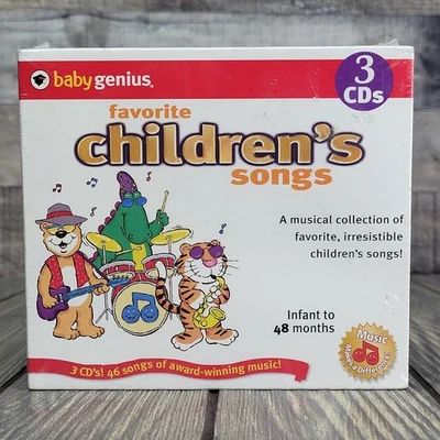 Baby Genius: Favorite Children's Songs (3 CD Box Set) Nursery Rhymes New/Sealed Foto 1 de 4