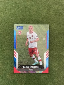 Panini Score 2021/22 Karol Swiderski Rookie Card Poland Blue Laser 45/49