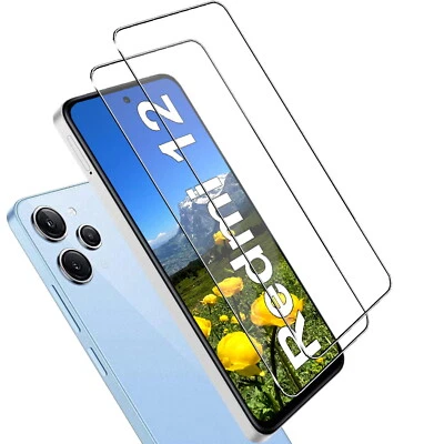 EGEDI 2x für Redmi 12 Echt Glas Display Schutz Panzerfolie Schutzfolie 9H Schutzglas