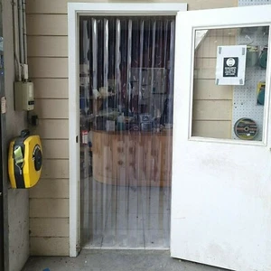 SHOPFRONT Strip Curtain Door H:2100mm x W:900mm (1.5mm x 75mm PVC) FREE SHIPPING - Picture 1 of 3