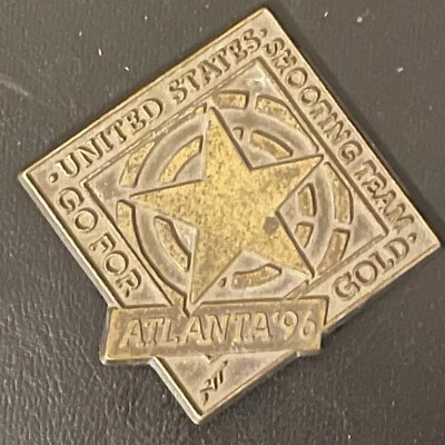 Juegos Olímpicos de Atlanta 1996 Estados Unidos Equipo de tiro Go For hebilla de cinturón dorado  Foto 1 de 2