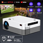 4K Projector 5G WiFi Bluetooth Smart HD LED Android Office Home Theater HDMI USB