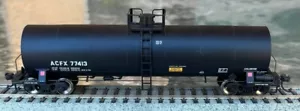 Atlas - ACFX chlorine tank car, leased to Olin Corporation rd. #77413 - Picture 1 of 5