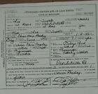 ELVIS PRESELY&#39;S REPRODUCTION OF BIRTH CERTIFICATE~STATE OF MISSISSIPPI